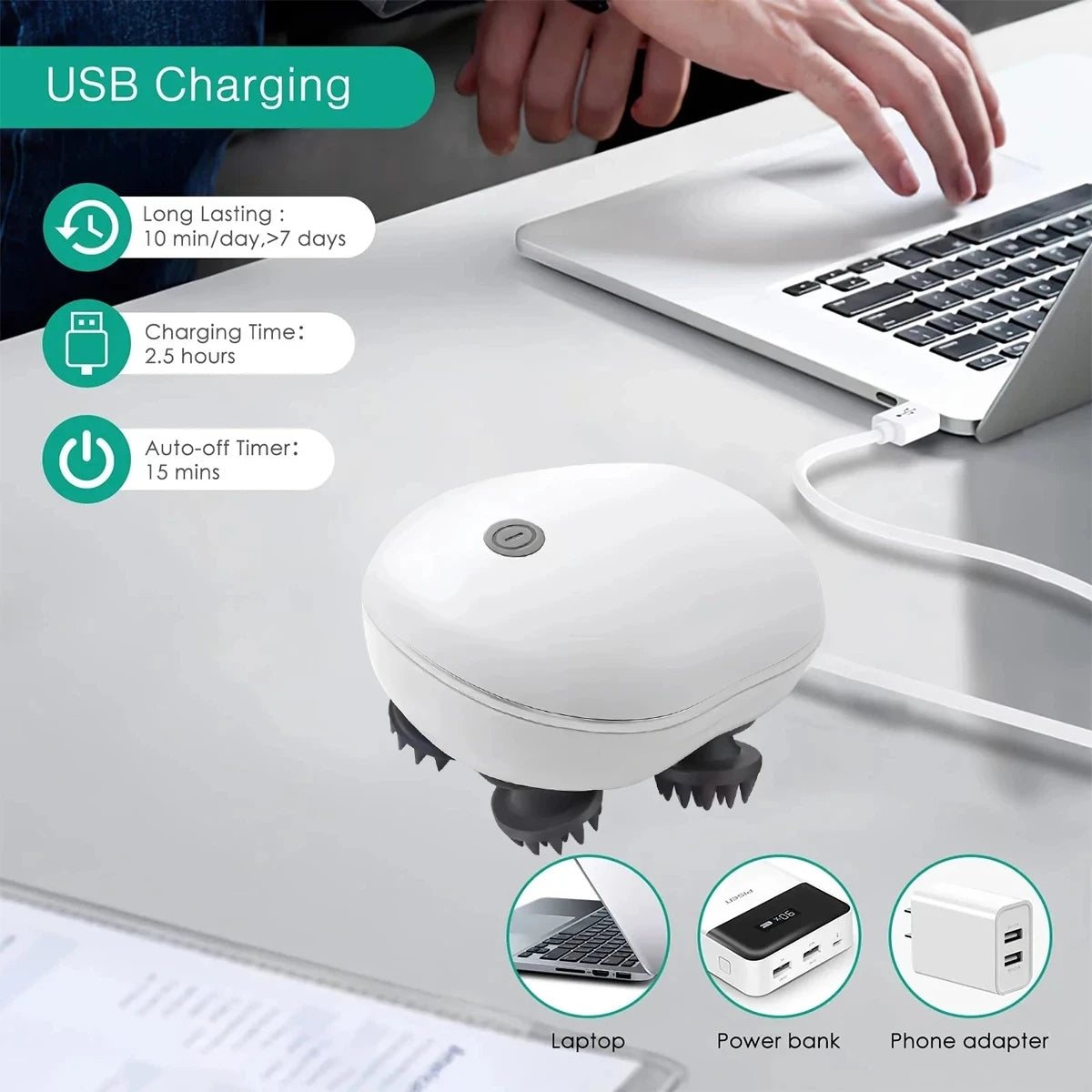 2-in-1 Electric Scalp Cleaner & Pet Massager – Deep Vibration Brush for Hair Wash & Pet Relaxation, Rechargeable & Easy to Clean Beauty World Shop