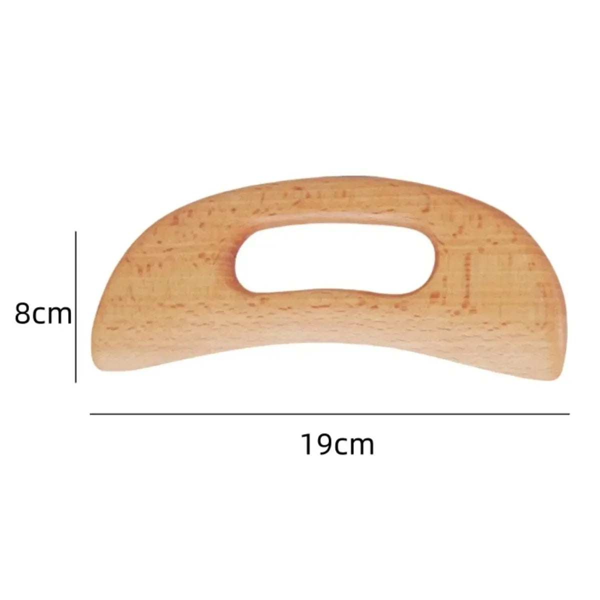Lazy People Moon Shape Wooden Guasha Board Lymphatic Massager for Full Body Relaxation Neck Muscle Release Natural Beechwood Beauty World Shop