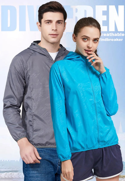 JNLN Men Women Waterproof Hiking Jackets Quick Dry Camping Windbreaker Unisex Outdoor Trekking Raincoat Anti UV Packable Clothes Beauty World Shop