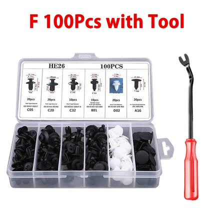Auto Fastener Clip Mixed Car Body Push Retainer Pin Rivet Bumper Door Trim Panel Fastener Kit Car Clips Box or Bag packaging Beauty World Shop