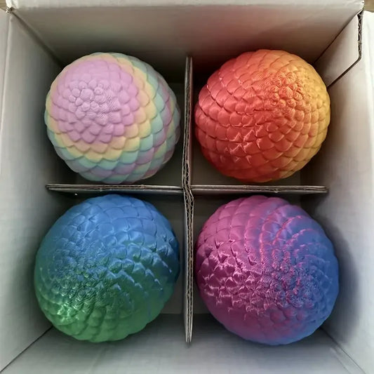 4pcs/set 3D printed snake surprise egg decoration, flexible joints, the best gift for 3D printing enthusiasts Beauty World Shop
