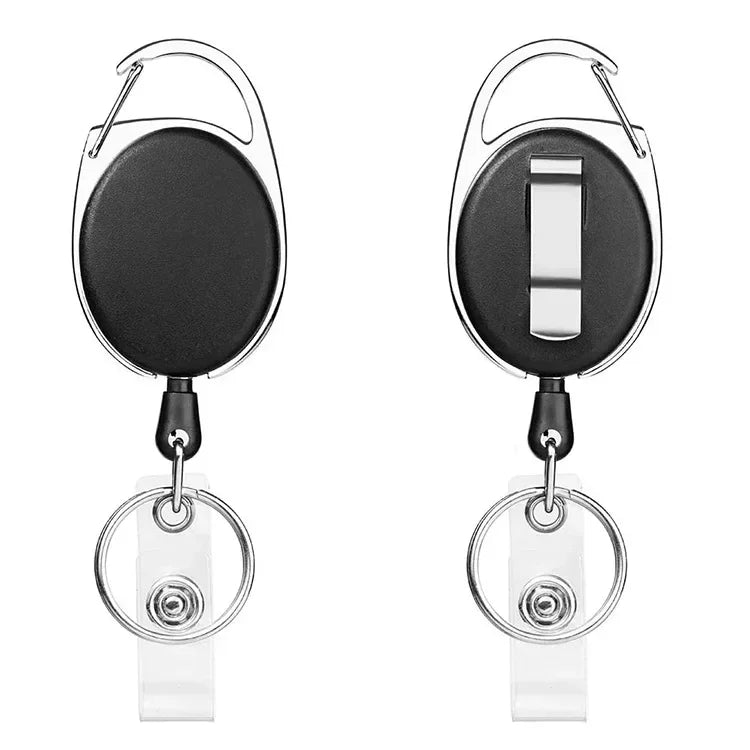 Retractable Badge Reel with Card Holder Reel Clip Key Ring Retractable ID Card Holder Key Chain Holders for Office Name Tag Beauty World Shop