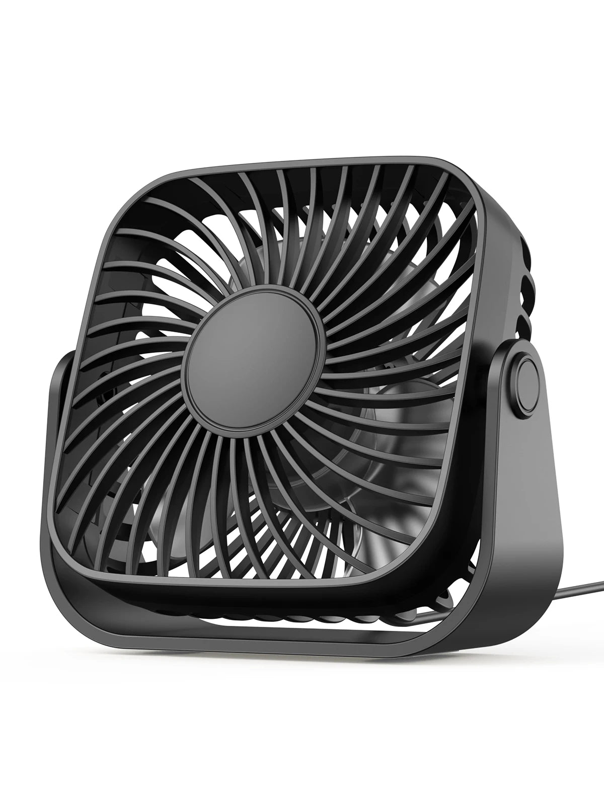 TOPK 4Inch USB Mini Portable Fan for Camping,3 Speeds Quiet Desk Table Personal Fan,360°Adjustment Standing fans for room Home Beauty World Shop