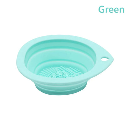 Silicone Makeup Brush Cleaner Folding Powder Puff Cleaning Bowl Eyeshadow Brushes Washing Soft Mat Beauty Tools Scrubber Box Beauty World Shop
