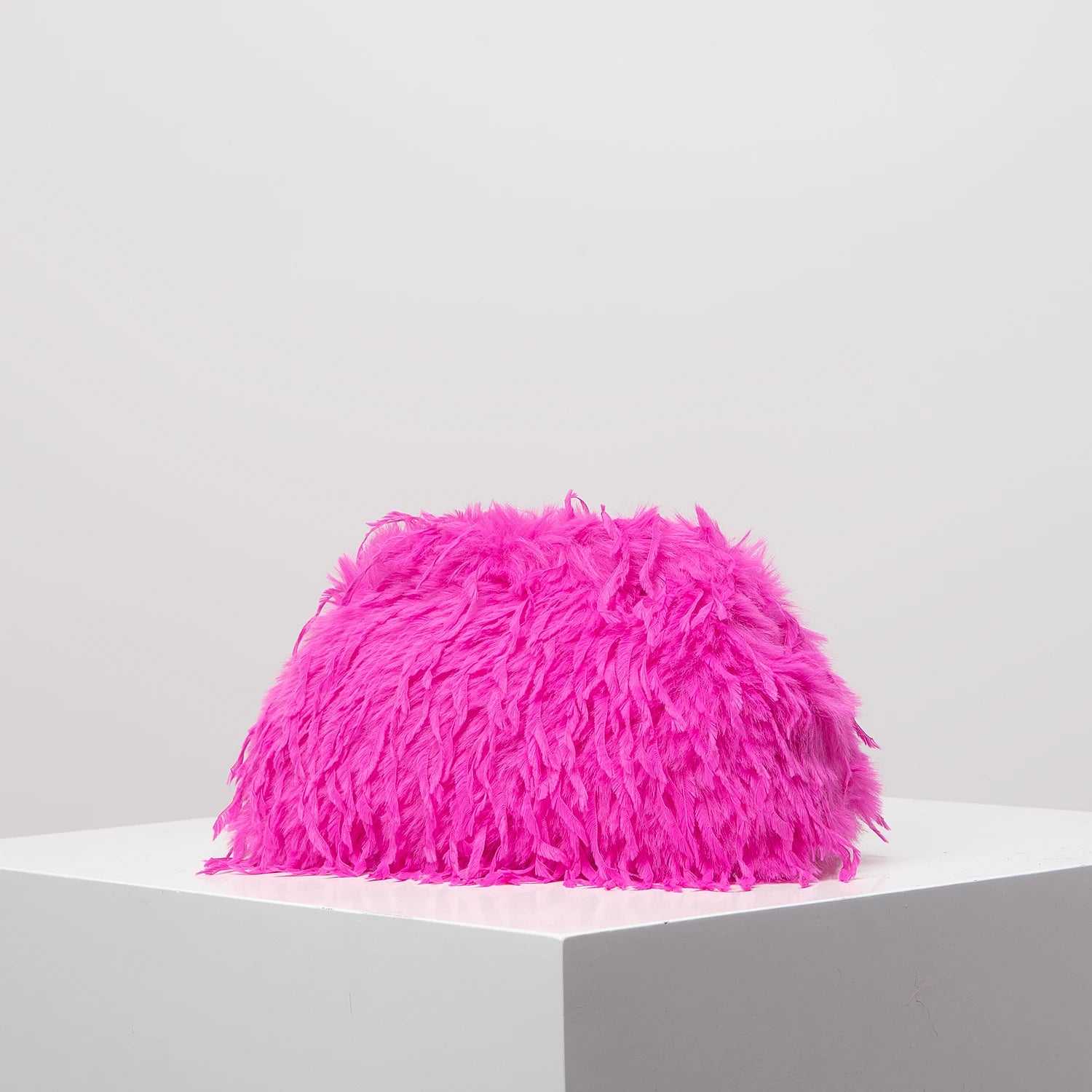 Dopamine-style clip bag, Y2K plush clutch bag, candy-colored women's purse, dinner dress clutch Beauty World Shop