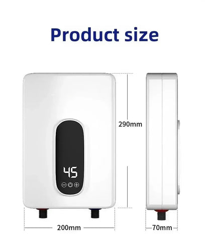 220V Instant Hot Water Heater Tankless Electric Compact for Bathroom Toilet Energy Saving On-Demand Solution Beauty World Shop