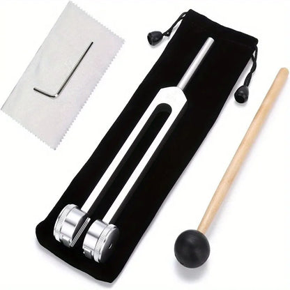 128Hz Tuning Fork  for Sound Therapy Stress Reduction Otoacoustic Emission Testing and Ear Cleaning Tools (Mallet&Wrench Include Beauty World Shop