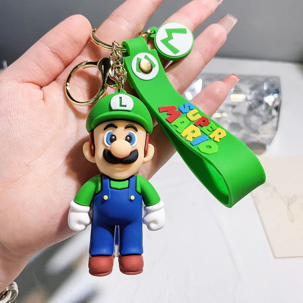 19 Styles Anime Keychain Mario Bros Luigi Toad Bowser Action Figure Model PVC Cartoon Bag Doll Pendant Toys Gift Beauty World Shop