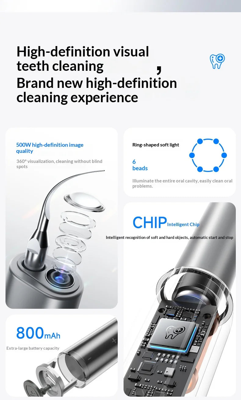HOMEFISH Home Dental Cleaning Device Professional Tool for Removing Tartar Plaque And Calculus with Visual Technology Beauty World Shop