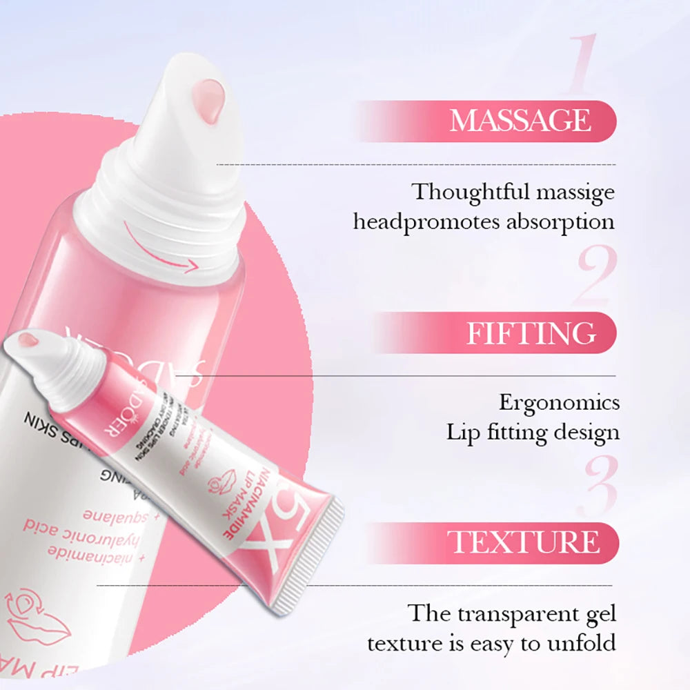 5X Niacinamide Plumping Lip Mask – Intense Hydration & Anti-Dryness for Soft, Pink Lips | Care Chapped Lips Overnig 10g/pc Beauty World Shop