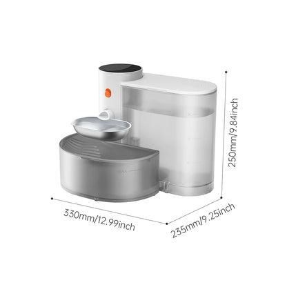 New Stainless Steel Bowl Pet Intelligent Pouring Water Dispenser Automatically Purifies The Wireless Drinking Bowl For Cats Beauty World Shop