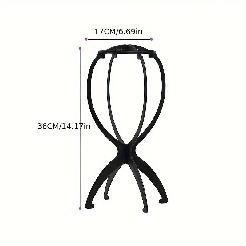 1PCS Folding Wig Stand Holder Plastic Adjustable Portable Hat Display Stand Durable Mannequin Dummy Head Plastic Beauty World Shop