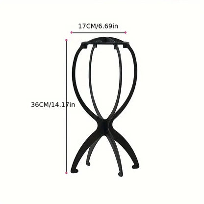 1PCS Folding Wig Stand Holder Plastic Adjustable Portable Hat Display Stand Durable Mannequin Dummy Head Plastic Beauty World Shop