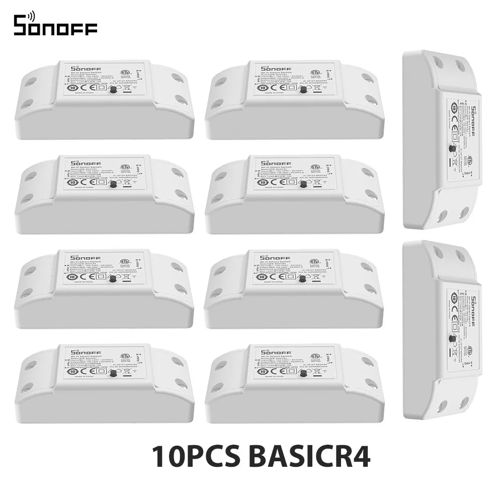 1-10PCS SONOFF BASICR4 WiFi Smart Switch ESP32 Magic Switch Mode Reliable Safe EWeLink Remote Control with S-MATE2 Alexa Google Beauty World Shop