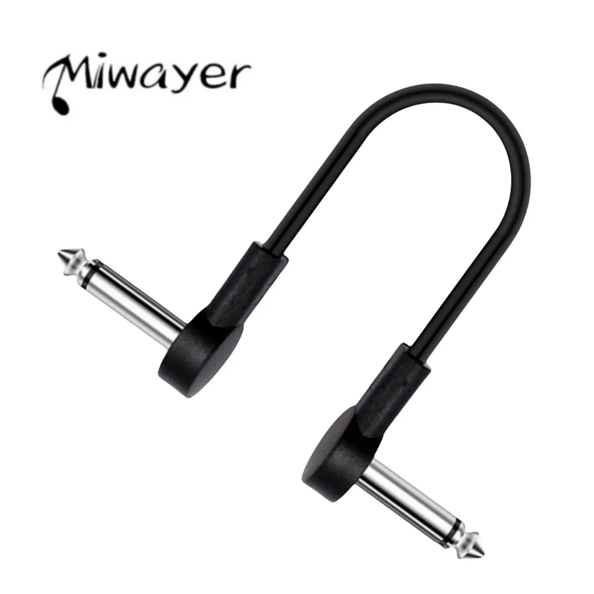 Miwayer Guitar Effect Pedal Flat Patch Cables 5 Inch Length with 1/4 Inch Right Angle Connectors Patch Cable Kit 1 Packs Beauty World Shop