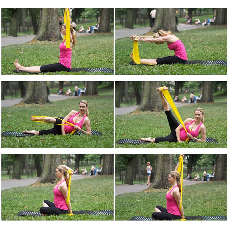 Long Training Stretch Bands Yoga Pilates Resistance Band for Physical Lower Body home Strength Elastic Exercise Bands Beauty World Shop