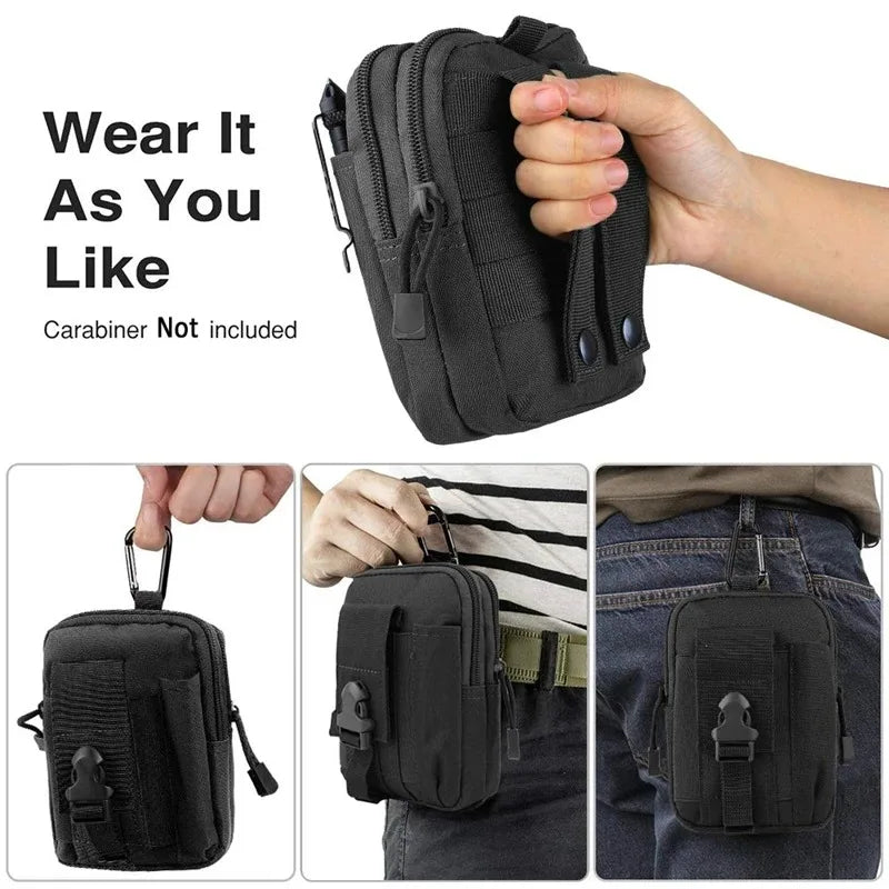 Mobile Phone Case Pouch Waist Bag Waterproof Nylon Multifunction Casual Men Waist Pack Male Small Bag Beauty World Shop