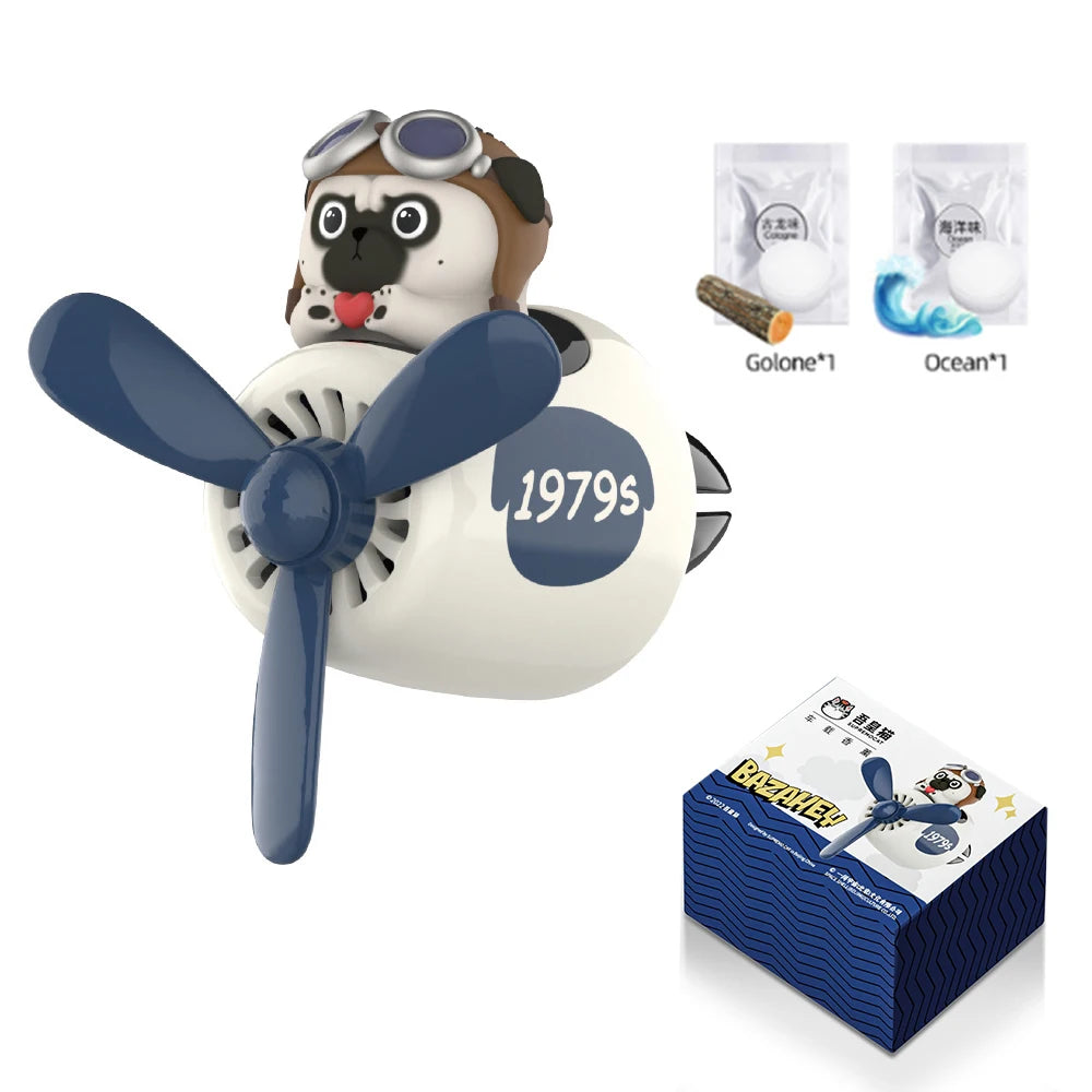 Cool Bear Pilot Car Air Freshener Rotating Propeller Air Outlet Perfume Fragrance Flavoring 자동차 공기 청정기 Accessories 방향제 차량용 Beauty World Shop