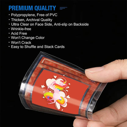 100 Pcs Transparent Playing Card Cover Clear Protector Sleeve Holder For Pokemon Board Game ID Trading Folder Photo Pouch Kit Beauty World Shop