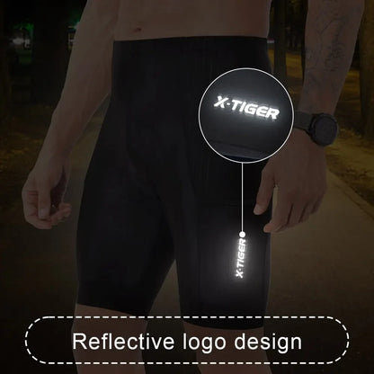 X-TIGER  Cycling Shorts Men Double Arrow Cushion Pad MTB Road Anti Slip Bike Shorts 7 Hours Ride Breathable Lycra Shorts Beauty World Shop