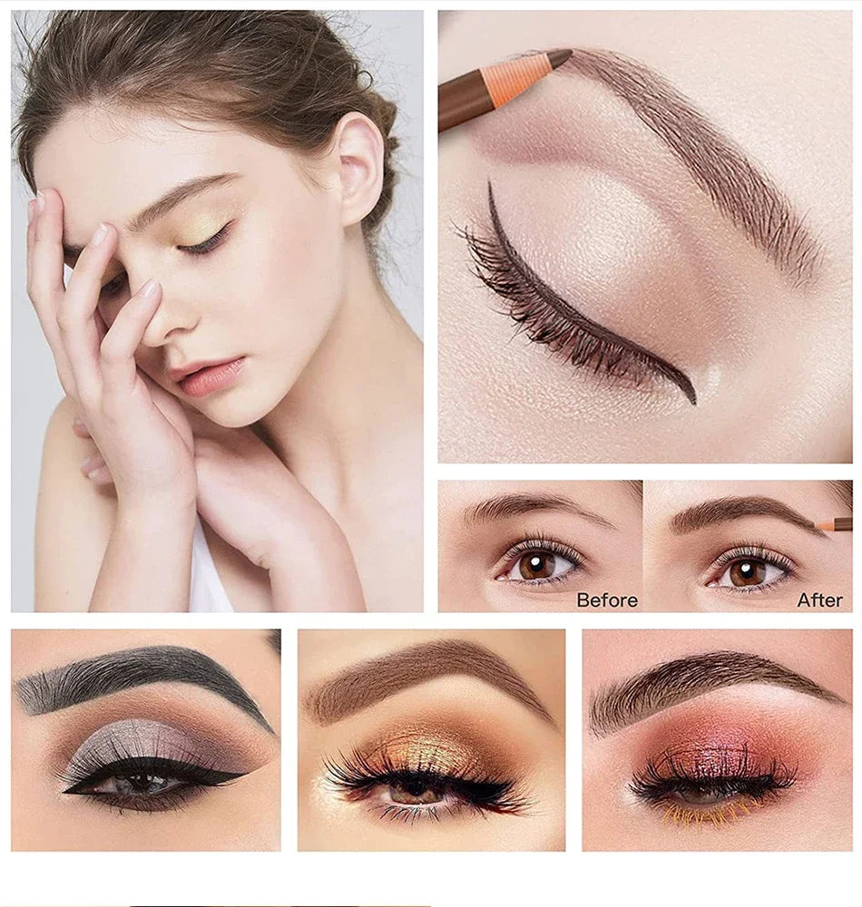 5pcs Professional Microblading Pencil Permanent Eyebrow Pencil Tattoo Waterproof Art Tint Makeup Eye Brow Pen Enhancers Cosmetic Beauty Trend Shop