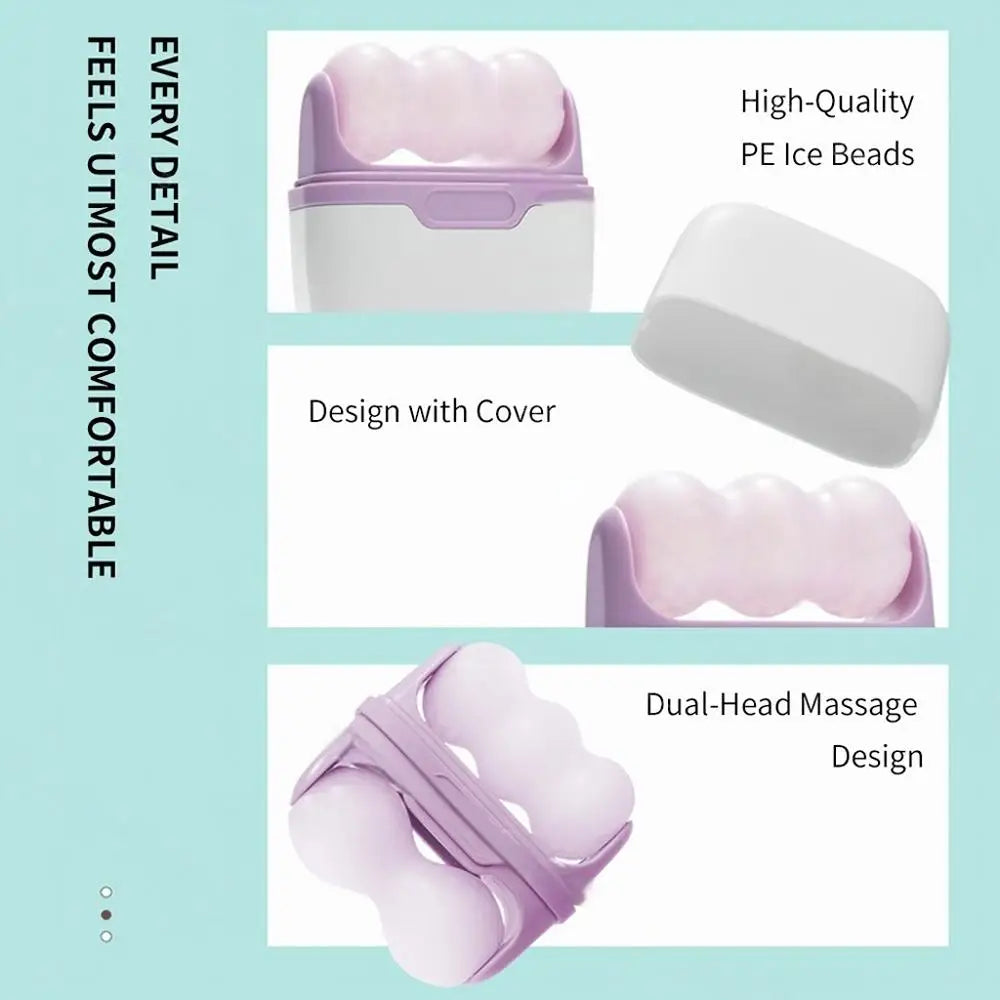 Double-headed facial ice roller, used for facial and head massage, made of resin material, without fragrance and battery Beauty World Shop