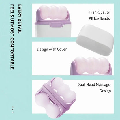 Double-headed facial ice roller, used for facial and head massage, made of resin material, without fragrance and battery Beauty World Shop