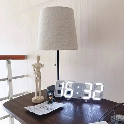3D LED Digital Clock Wall Decoration Glow Night Mode Decoration for Bedroom Adjustable Electronic Watch Room Decor Aesthetics Beauty World Shop
