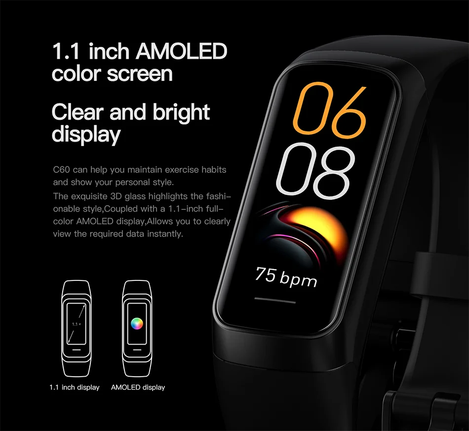 LIGE Amoled Smart Watch Men 2023 Smart Band Women Heart Rate Blood Smartwartch Waterproof Smart Bracelet Sport Fitness Tracker Beauty World Shop