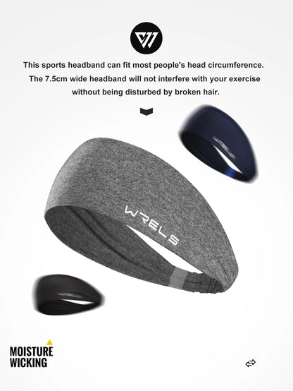 WRELS Sports Headbands Moisture Wicking Sweatbands for Running Breathable Headbands Elastic Non Slip Hairband for Women and Men Beauty World Shop