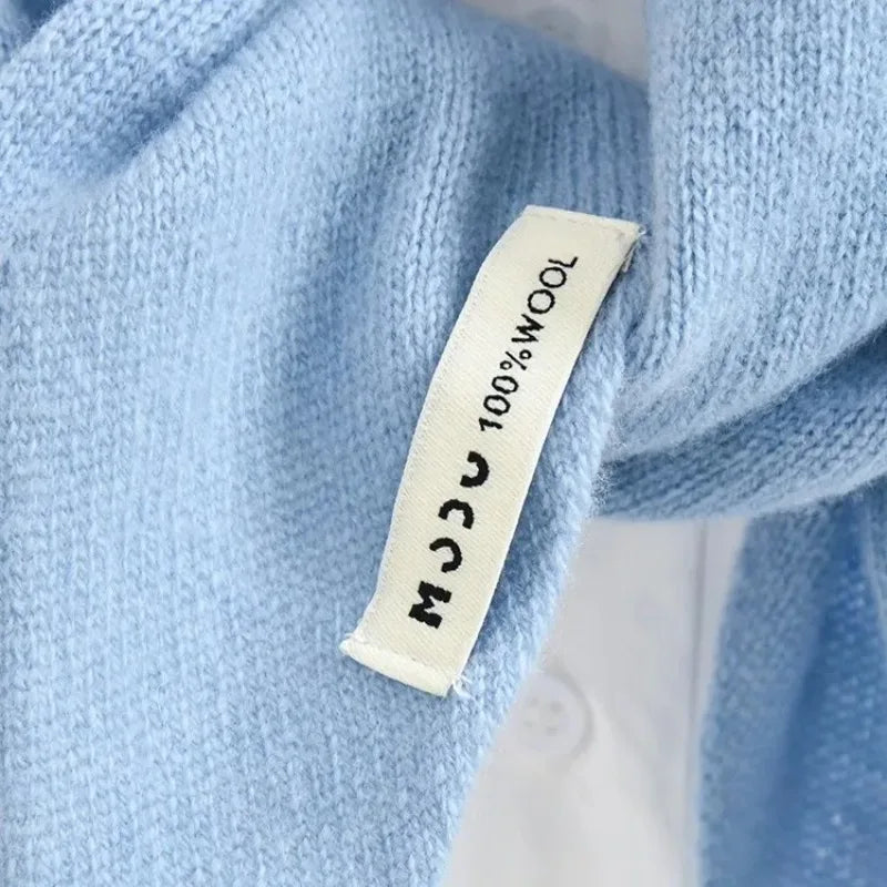 100% Australian Wool Knitted Triangle Scarf Shawl Women's Autumn  Winter Warm Neck Protection Scarf Decorative  Small Scarf Beauty World Shop