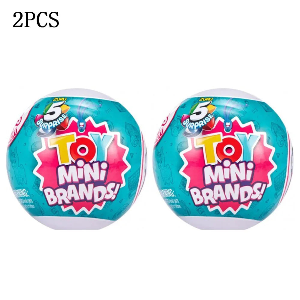 5 Surprise Mini Brands Series 1 by ZURU Mystery Real Miniature Collectible Toy Capsule Anime Figure Toy Birthday Surprise Gift Beauty World Shop