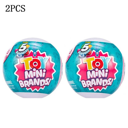 5 Surprise Mini Brands Series 1 by ZURU Mystery Real Miniature Collectible Toy Capsule Anime Figure Toy Birthday Surprise Gift Beauty World Shop