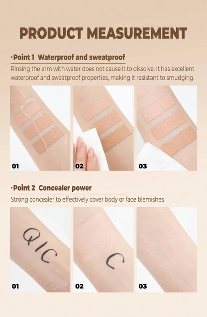 Waterproof Full Coverage Concealer for Tattoos, Scars - Natural Finish Foundation for All Skin Tones & Types Beauty World Shop