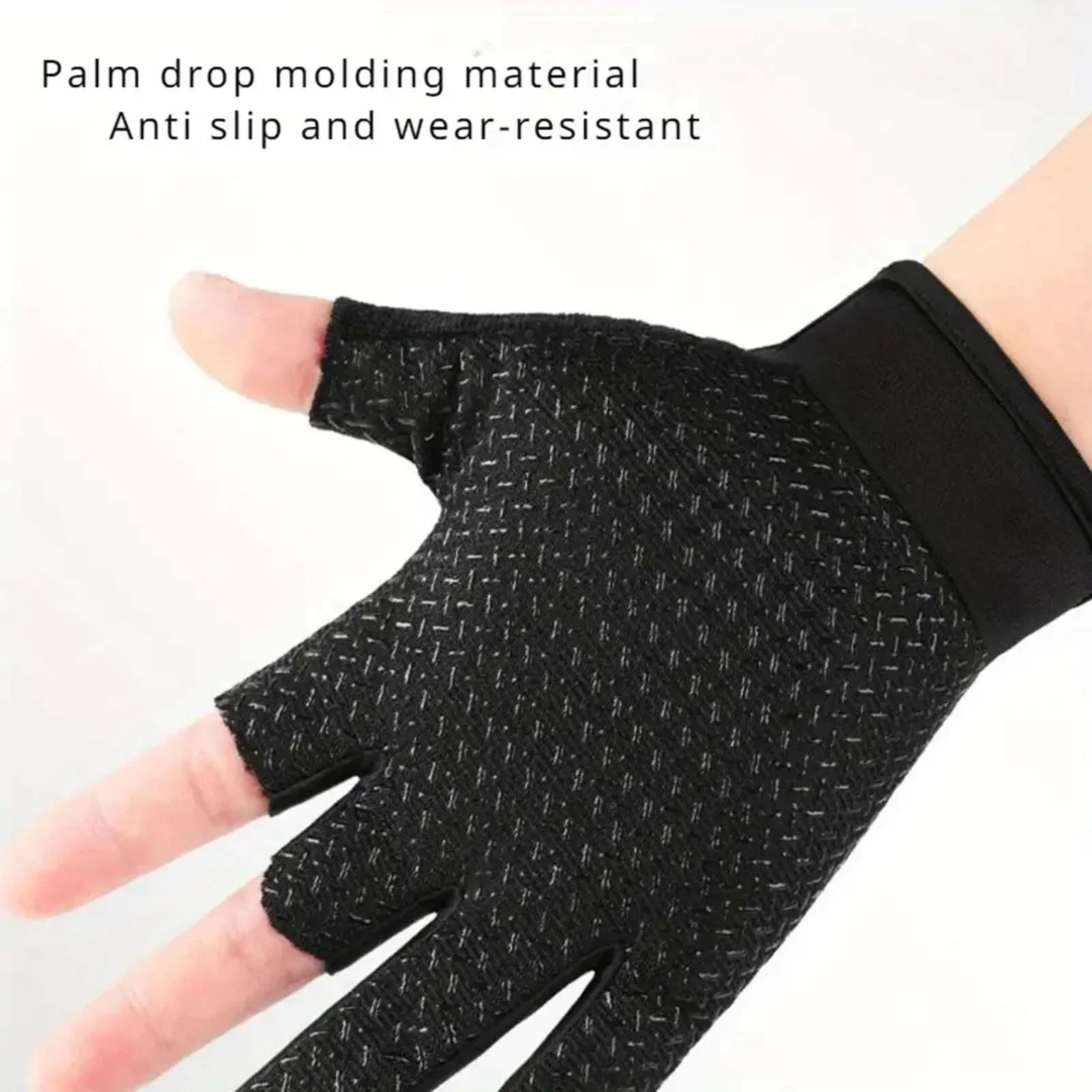 1/2 pair Fishing Gloves Sun Protection 3 Cut Fingers Anti-Slip Breathable Fishing Gloves Suitable for Outdoor Activities Beauty World Shop