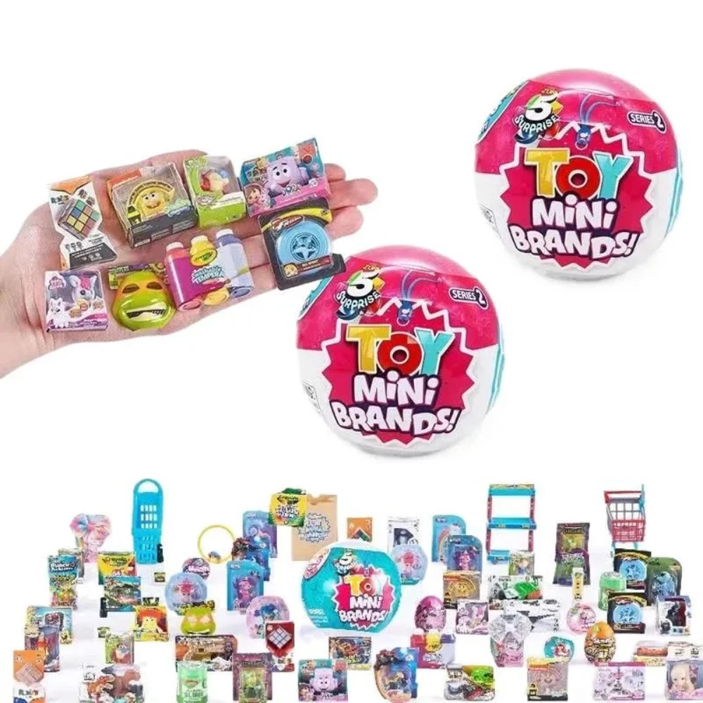 Zuru 5 Surprise Mini Brands Capsule Toys Mystery Blind Box Fashion Surprise Ball Real Miniature Doll Collectible Toys Gifts Beauty World Shop