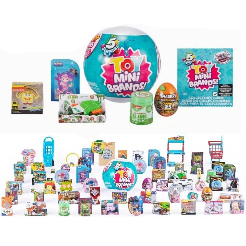 5 Surprise Ball Mini Brands Supermarket Shopping Scene Miniature Gashpon Capsule Toy Figurines Collection Kids Birthday Gifts