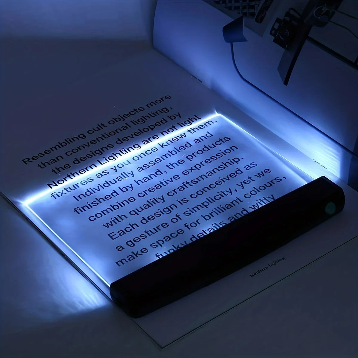1pc LED Flat Panel Night Vision Reading Light, Eye Protection Reading Light Student Night Reading Light Beauty World Shop