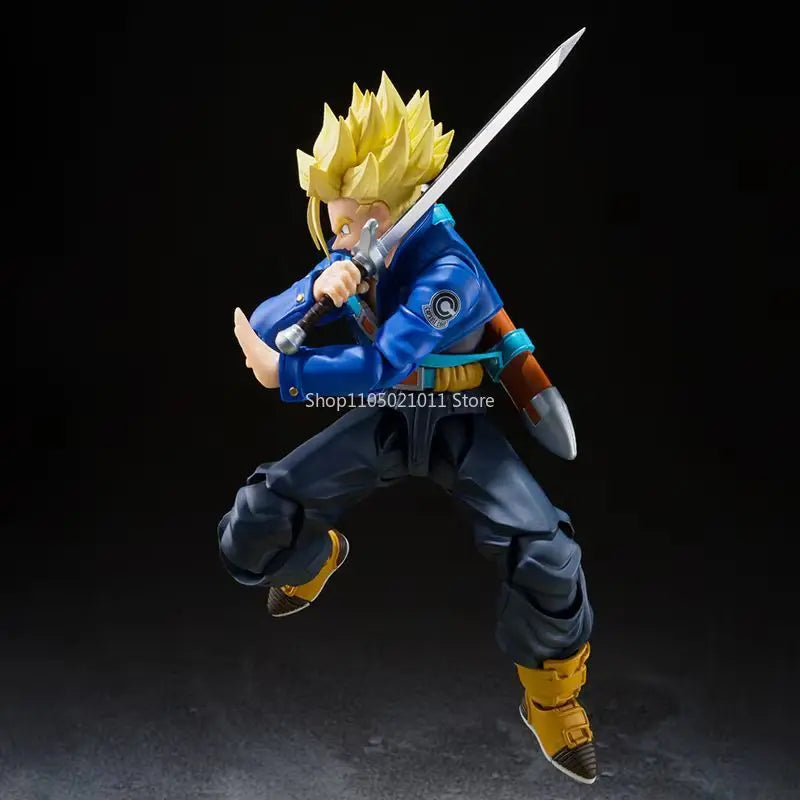 Anime Dragon Ball Z Figures Shf Super Saiyan Trunks Action Figure Collection Model 15cm Future Boy Torankusu Movable Toys Gifts Beauty World Shop