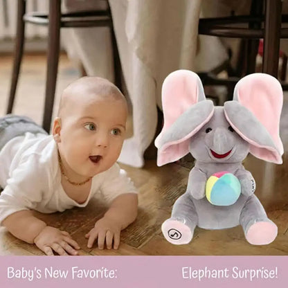 Hide-And-Seek Elephant Plush Toy Baby Interactive Singing Musical Toy For Soothing Children Head Up Training Toys Children Gift Beauty World Shop