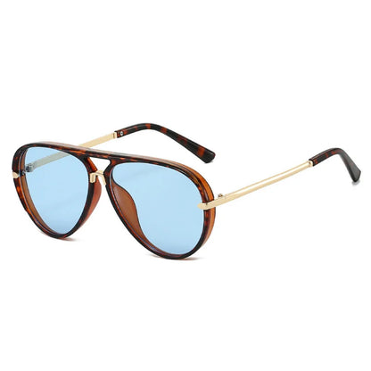 Trendy Oversized Pilot Sunglasses Women Men Vintage Retro Classic Designer Sun Glasses UV400 Protection Fashion Ladies Shades Beauty World Shop