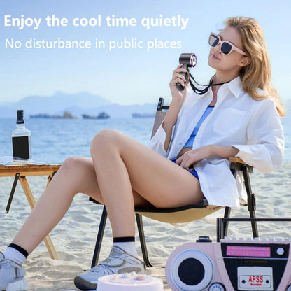 Portable Air Cooling Turbos Handheld Fan 100-Speed Adjustable Refrigeration Cooler 4000mAh LED Display USB Rechargeable