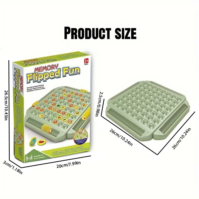 Kids' Educational Fruit Flip Memory Board Game - Creative Puzzle,2-4 Player Cooperative Strategy & Logic Training Beauty World Shop