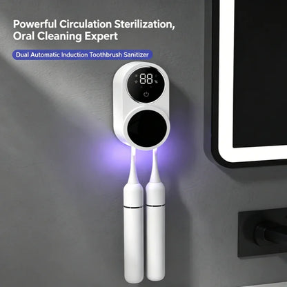 Mini Portable Rechargeable Travel Toothbrush Sterilizer Induction Switch with Charge Display UV Toothbrush Sterilizer Case Beauty World Shop