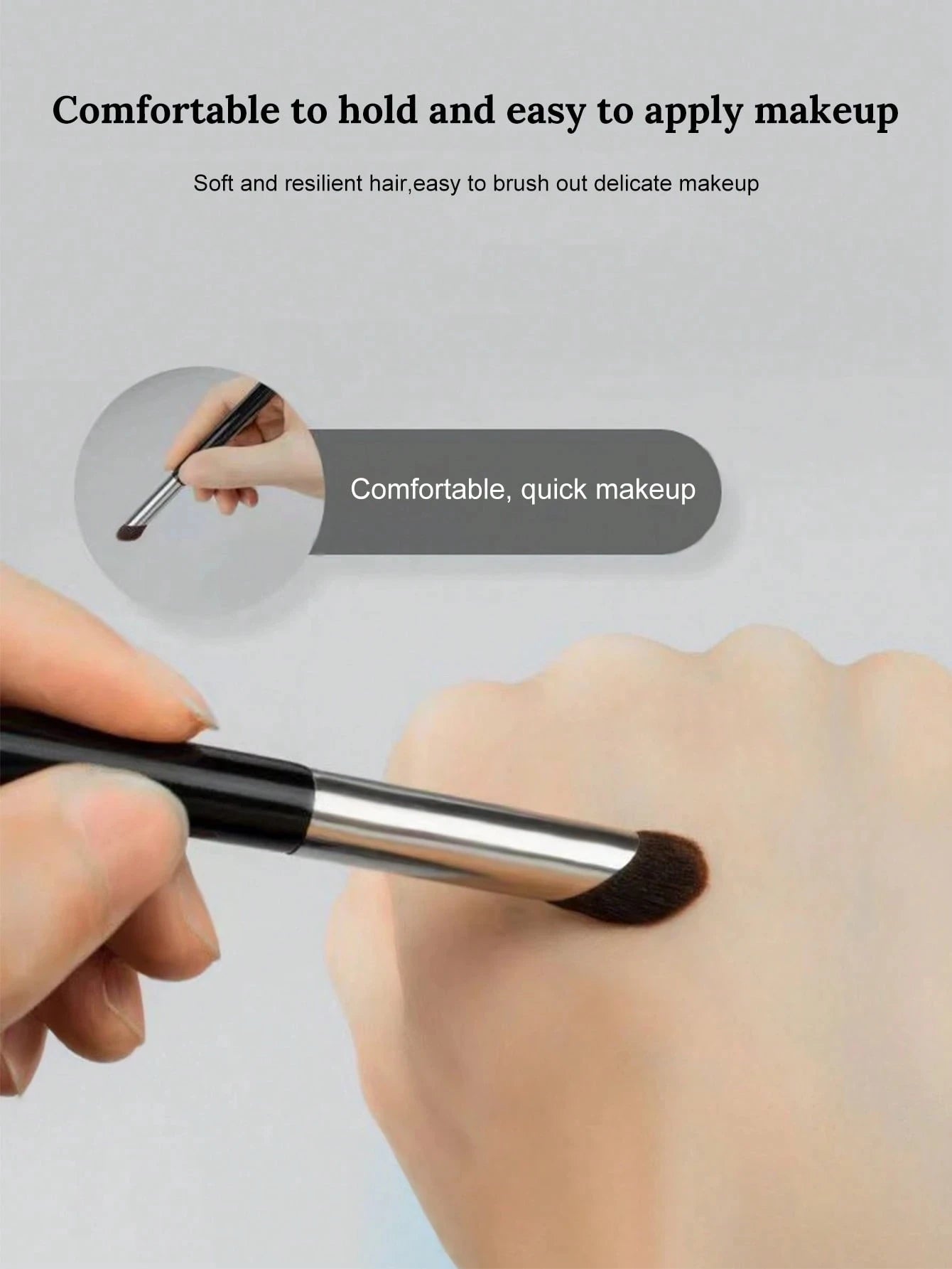 1/2/3Pcs Black Round Head Concealer Makeup Brush, Seamless Coverage For Blemishes, Acne Marks And Dark Circles Beauty World Shop