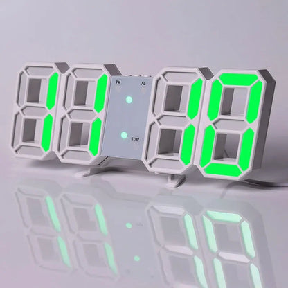 Purchase Products Clock 3D LED Digital Alarm Clock Wall Clock Time/date/temperature For Home/kitchen/office Clocks Decor Garden Beauty World Shop