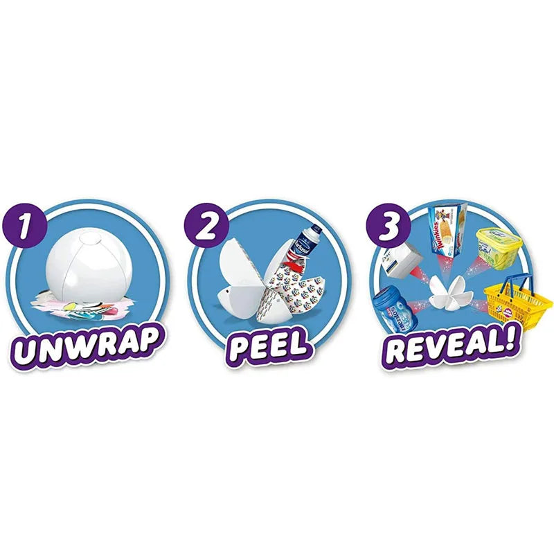 5 Surprise Mini Brands Series 1 by ZURU Mystery Real Miniature Collectible Toy Capsule Anime Figure Toy Birthday Surprise Gift Beauty World Shop