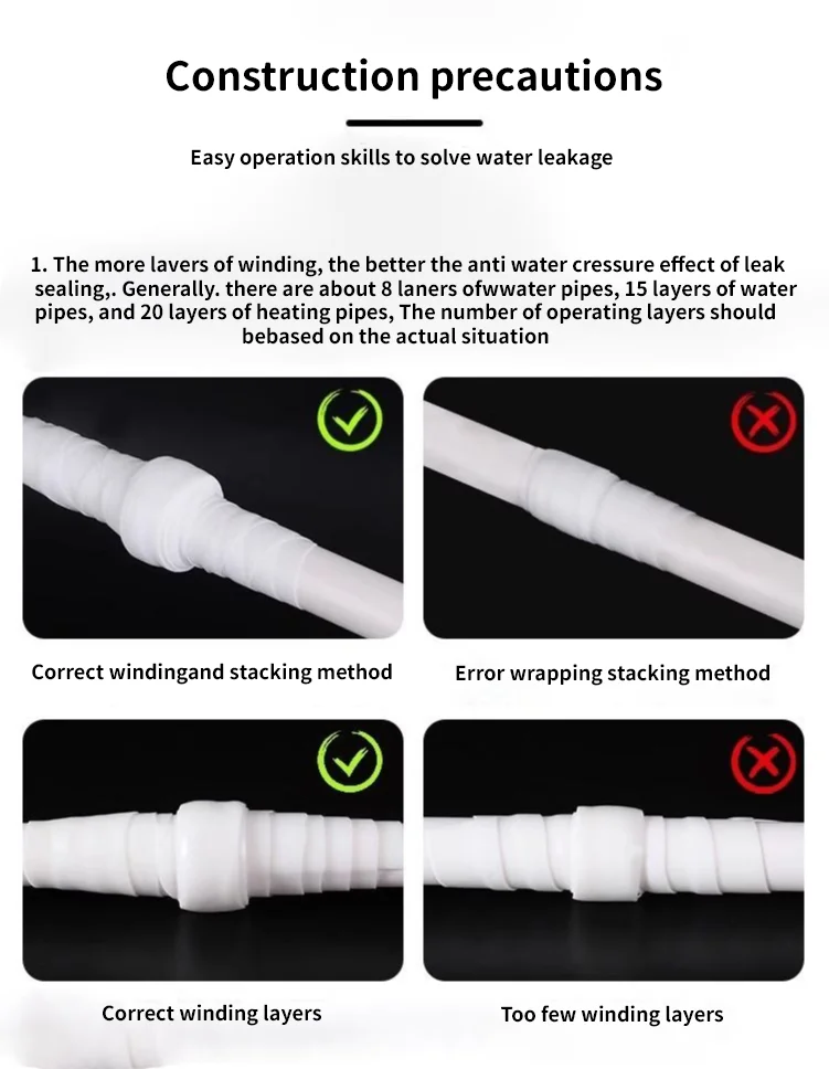 Insulating pipe tape with super waterproof, leak-stopping, sealing and repair performance is suitable for silicone kitchens Beauty World Shop
