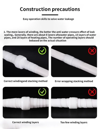 Insulating pipe tape with super waterproof, leak-stopping, sealing and repair performance is suitable for silicone kitchens Beauty World Shop