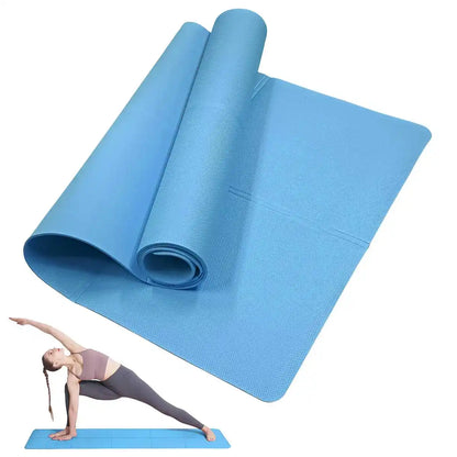 Yoga Mat Pilates Fitness Mat 3/4/6mm Thicknes Non Slip Yoga Cushion Travel Fitness Exercise Pad for Women Home Gym Floor Workout Beauty World Shop